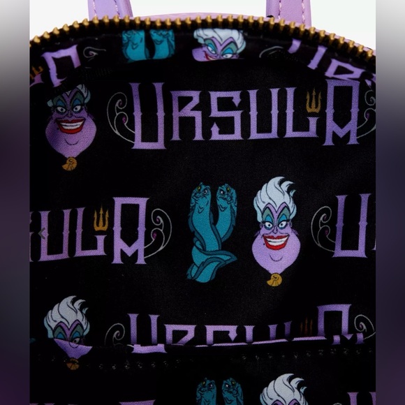 NWT Loungefly The Little Mermaid 35th Anniversary Ursula Sequin Mini Backpack - Picture 4 of 8